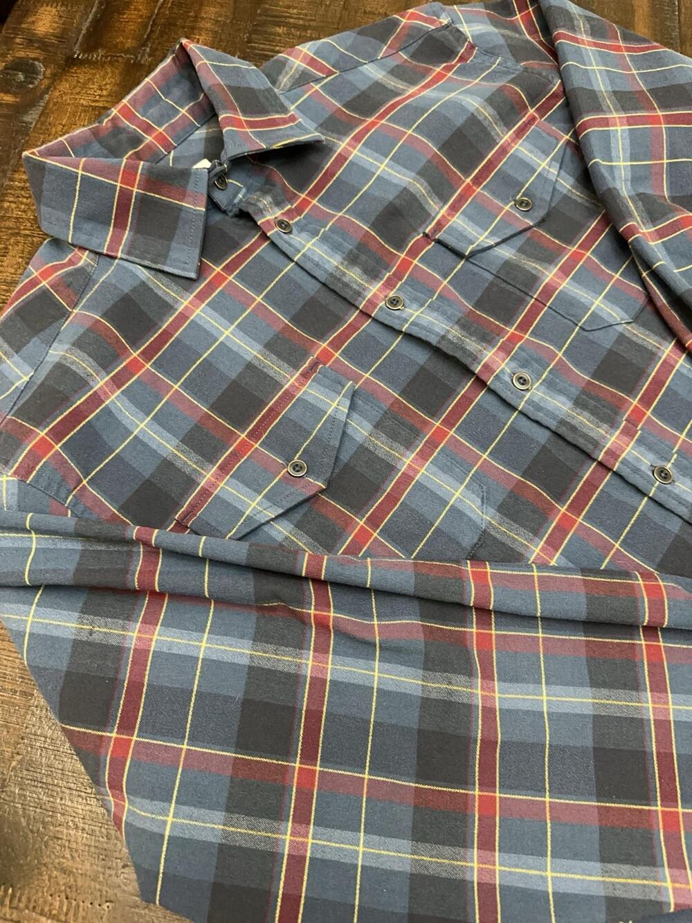 Mountain Khakis Shirt Mens Medium Blue Plaid Long Sleeve Flannel Button Up